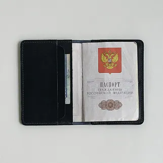 Обложка на паспорт Friend Function синяя