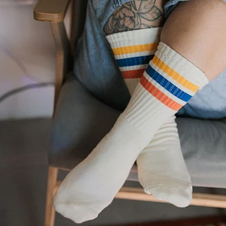 Носки Friend Function комфортные линии желтый-синий-оранжевый 36-40