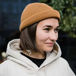 Шапка Меч Knit Short Beanie Mustard