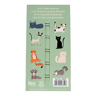 Набор скрепок с кошками REX