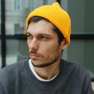 Шапка Kusto One желтая