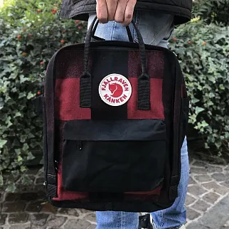Рюкзак Fjallraven Kanken Re-Wool Red-Black (320-550)