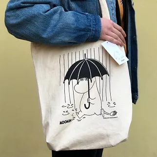 Шоппер Муми-тролли Снорк с зонтом светлый