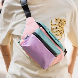 Сумка на пояс Friend Function нежный colorblock большая хорошая