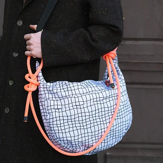 Сумка Friend Function ИЗИ белая в клеточку