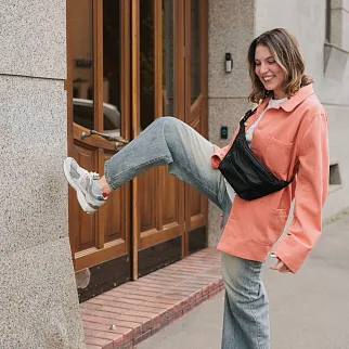 Сумка Friend Function большая хорошая прорезиненная (черная)