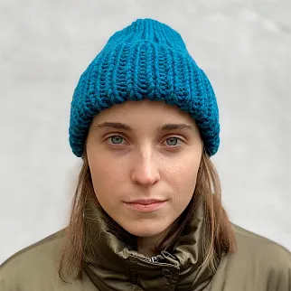 Вязаная шапка KUKA морская волна