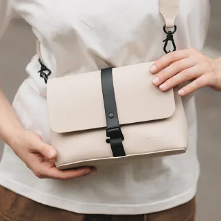 Кроссбоди сумка Gaston Luga Splash Cloud Cream