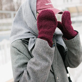 Варежки Friend Function медвежьи винные