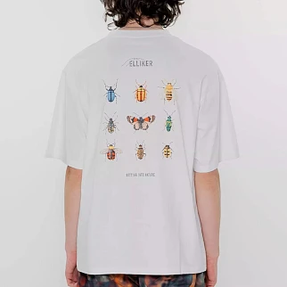 Футболка Elliker Rill Bug Print Short Sleeve белая