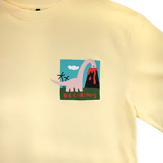Футболка Barking Store Be curious мужская жёлтая