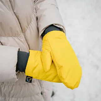 Дутые варежки Friend Function желтые