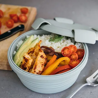 Складной ланч-бокс Stojo Bowl Sage 1065 мл