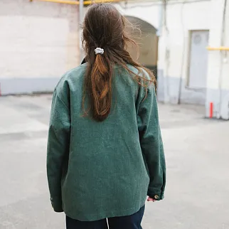 Рубашка вельветовая Friend Function зеленая