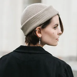 Шапка CHECK YA HEAD бежевая 25220/118