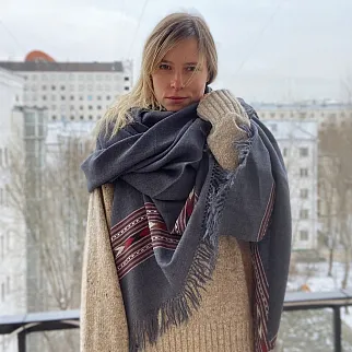 Большой шерстяной шарф Yak Folk