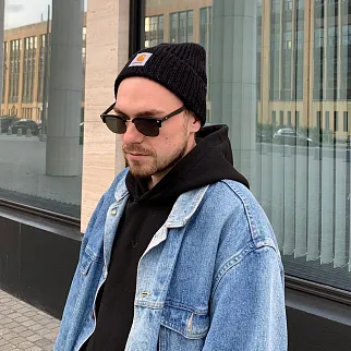 Шапка Carhartt WIP Anglistic Beanie - Black Heather