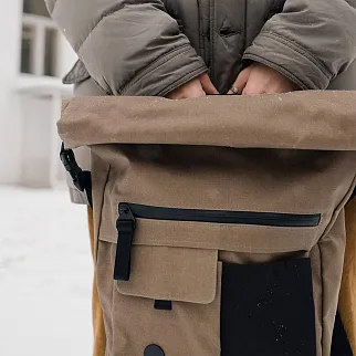 Рюкзак Pinqponq Carrik Coated Khaki