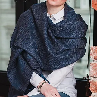 Большой шерстяной шарф Riverside Melange Folk