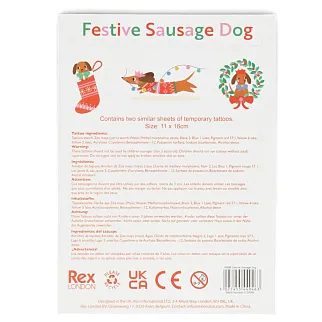 Временные татуировки REX Festive Sausage Dog