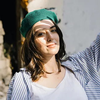 Берет CHECK YA HEAD изумруд 24230