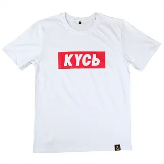 Футболка Barking Store Кусь женская белая