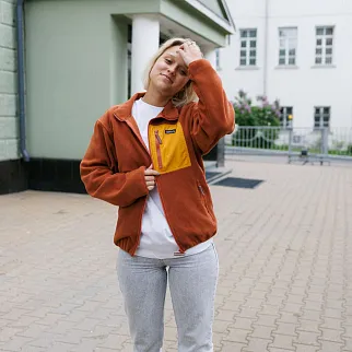 Флиска Friend Function на молнии каштановая