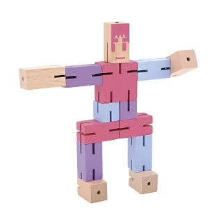 Разноцветный мальчик-кубик Fridolin (фиолетовый, розовый, голубой)