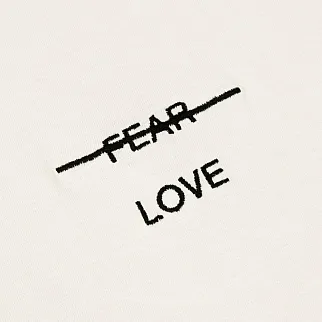 Лонгслив Akomplice Love Over Fear Embroidered White