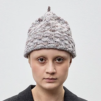 Шапка CHECK YA HEAD ракушки с хвостиком бежевая 2628/60