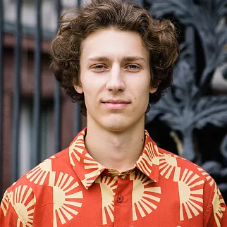 Рубашка Thinking Mu Big migdia Tom Сlay red мужская