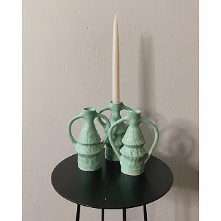 Подсвечник Юлии Каптур форма 3 бирюзовый