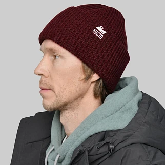 Шапка Kusto Heat бордовая с вышивкой