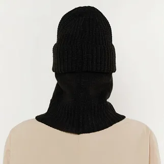 Шапка-балаклава UNU вязаная черная 
