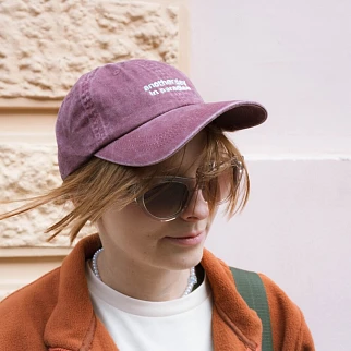 Кепка Friend Function another day in paradise вишневая с серебряной нитью