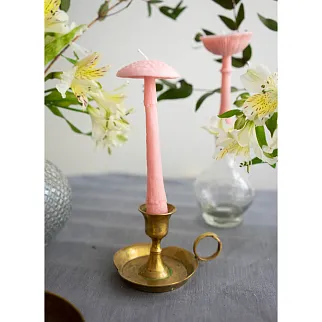 Ароматическая свеча Unification Love Гриб шляпкой вниз нежно-розовый