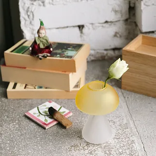 Ваза Грибочек желтая