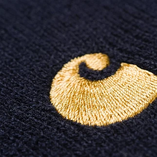 Шапка Carhartt WIP Chase Beanie Dark Navy / Gold