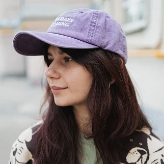 Кепка Friend Function Better days are coming фиолетовая со светонакопительной нитью