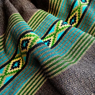 Большой шерстяной шарф Chocolate Parisien Folk