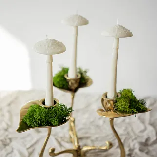 Ароматическая свеча Unification Love Гриб шляпкой вниз белый