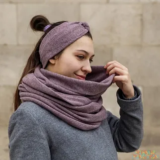 Шерстяная полоска (повязка) на голову Friend Function Сиреневый меланж