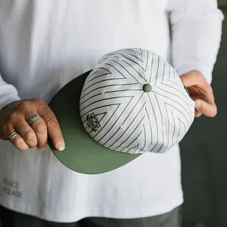 Кепка Carhartt WIP Linus Stripe Park White