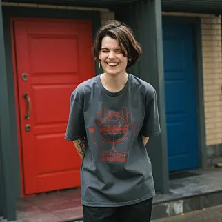 Футболка Allmodernism с барельефом «Мир» оверсайз