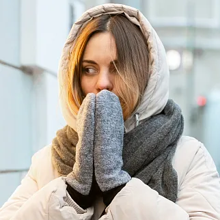 Варежки Friend Function Серо-черные