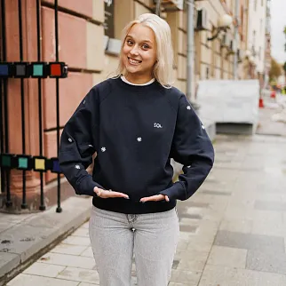 Свитшот Thinking Mu Solsol Bonnie Navy