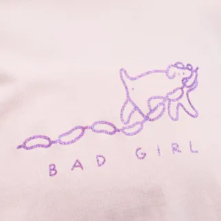 Оверсайз футболка Barking Store Bad girl женская розовая