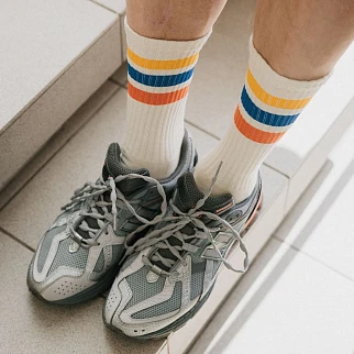 Носки Friend Function комфортные линии желтый-синий-оранжевый 40-46