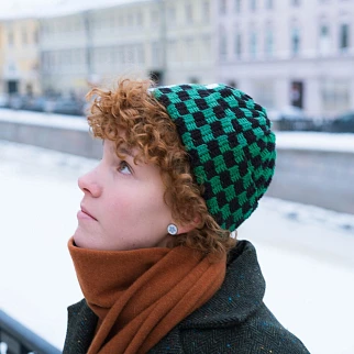 Шапка-бини Jacob Cro Twins White Green