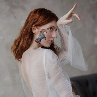 Временная татуировка Unicorn in love